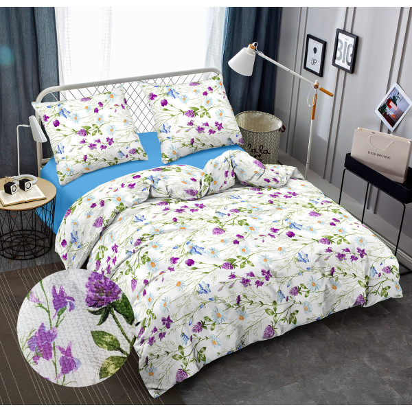 Фото - Комплект постельного белья Zastelli J3833-9/Bonnie Blue жатка 175х210 Разноцветный (22265)