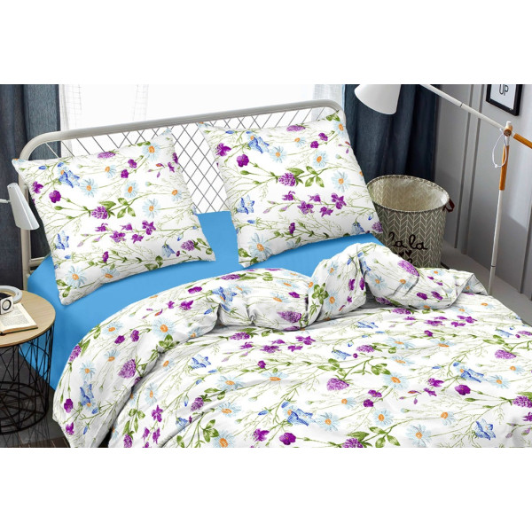 Фото - Комплект постельного белья Zastelli J3833-9/Bonnie Blue жатка 175х210 Разноцветный (22265)
