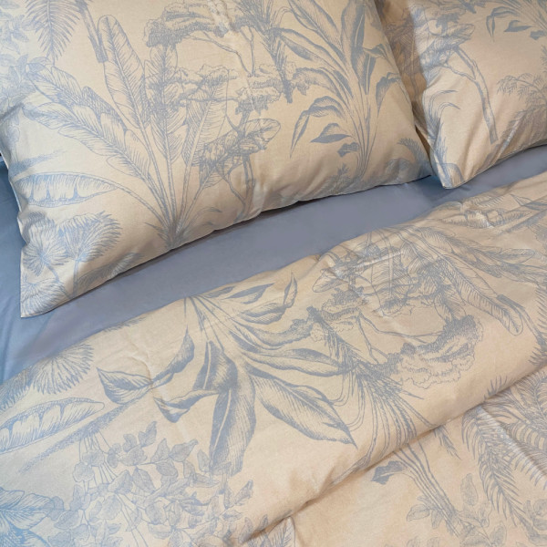 Фото - Комплект постельного белья Zastelli Небесный сад Pearl Blue сатин 200х220 см голубой (2008/14-4206)