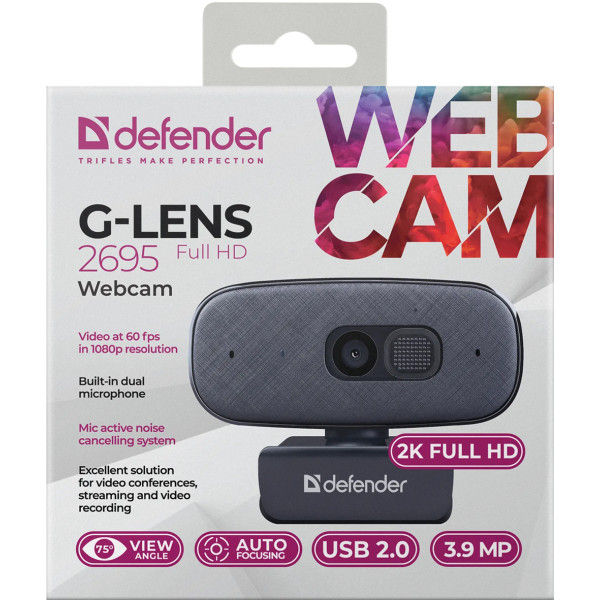 Фото - Веб-камера для компьютера Defender G-lens 2695 FullHD 2K (69195)