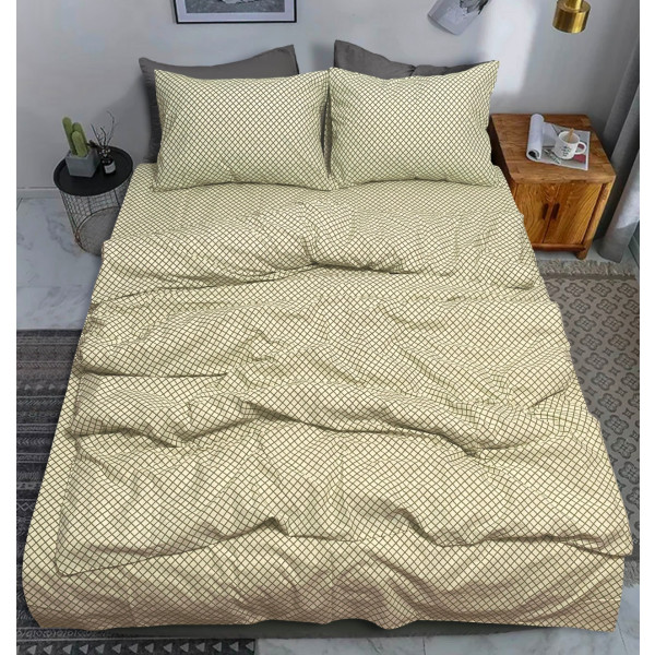 Фото - Комплект постельного белья Zastelli Green revese клетка бязь 200х220 см серый (20735)