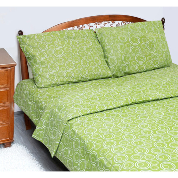 Фото - Комплект постельного белья Zastelli BUBBLE GREEN  бязь 175х210 Зеленый (16301)