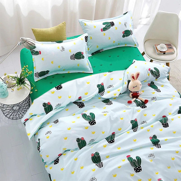 Фото - Комплект постельного белья Zastelli Cactus бязь 175х210 Зеленый (18307)