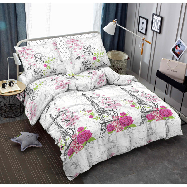 Фото - Комплект постельного белья Zastelli J1722-10 Париж жатка 175х210 Разноцветный (22030)