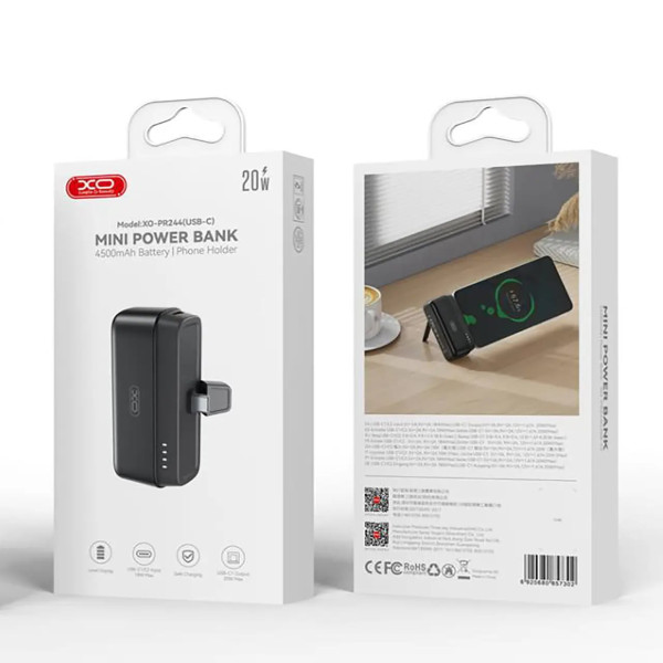 Фото - Батарея мобильная XO 5000mAh (PR244.black)