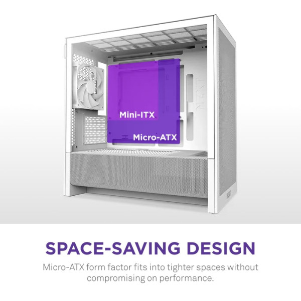 Фото - Корпус NZXT H3 Flow micro-ATX Mid-tower Case - All White (CC-H31FW-01)