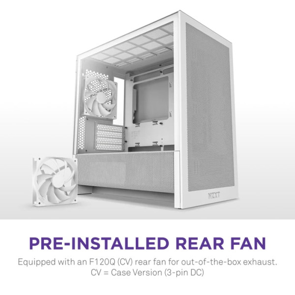 Фото - Корпус NZXT H3 Flow micro-ATX Mid-tower Case - All White (CC-H31FW-01)