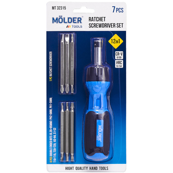 Фото - Отвертка со сменными битами Molder 12 в 1 (MT32315)