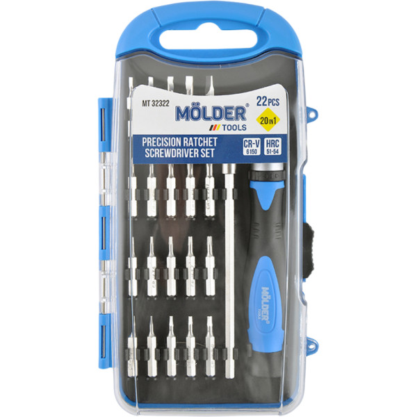 Фото - Отвертка со сменными битами Molder 22 шт. (MT32322) Фото - Отвертка со сменными битами Molder 22 шт. (MT32322)