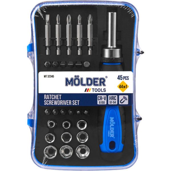 Фото - Отвертка со сменными битами Molder 45 шт. (MT32345)