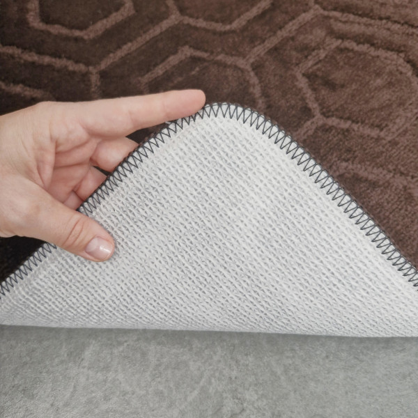 Фото - Набор ковров DarianA полипропилен Standard 60х100+60х50 см с вырезом Шоколадные соты (1000009630)