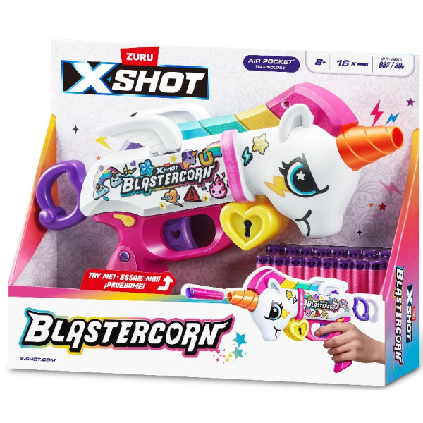 Фото - Бластер многозарядный ZURU X-Shot Blastercorn (16 патронов) (36729)