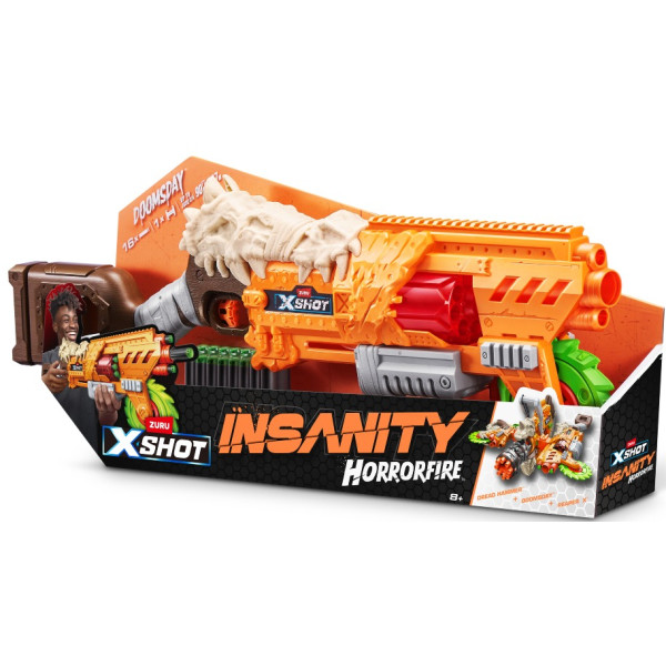 Фото - Бластер многозарядный ZURU X-Shot Insanity Horrorfire Doomsday (16 патронов) (36732)