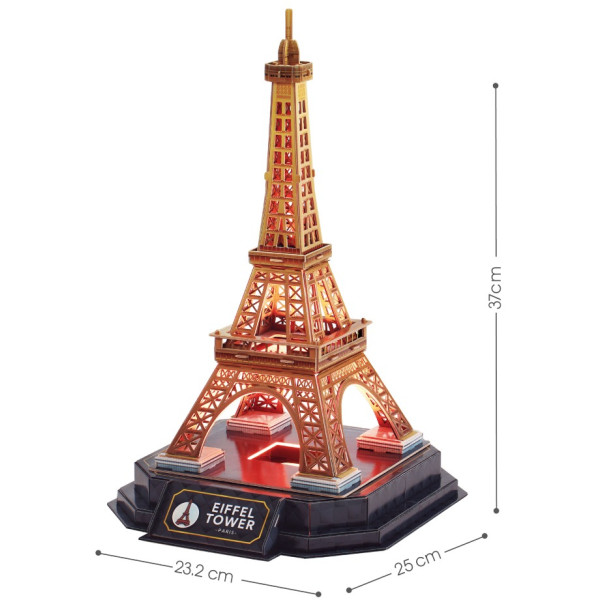 Фото - 3D пазлы Cubic Fun с LED подсветкой Эйфелева башня (L534h)