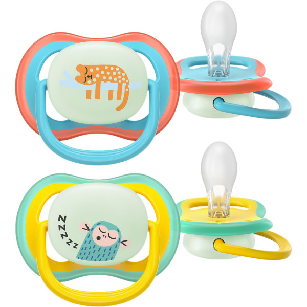 Фото - Ортодонтическая пустышка Philips Avent Ultra Air Ночная, 18+ мес. (SCF376/32)