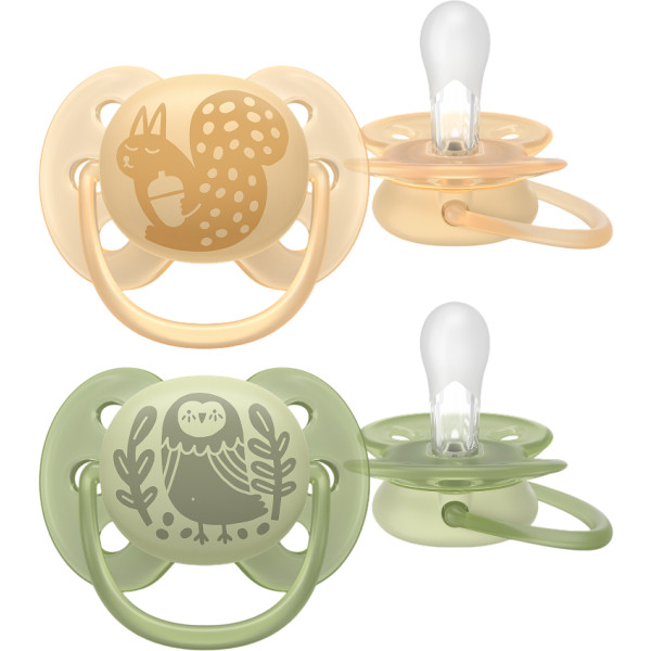 Фото - Ортодонтическая пустышка Philips Avent Ultra Soft, 6-18 мес. (SCF091/46)