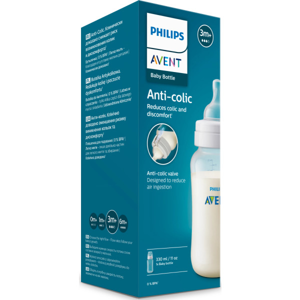 Фото - Бутылочка для кормления Philips AVENT Анти-Колик SCY106/01 330 мл (8710103996750)