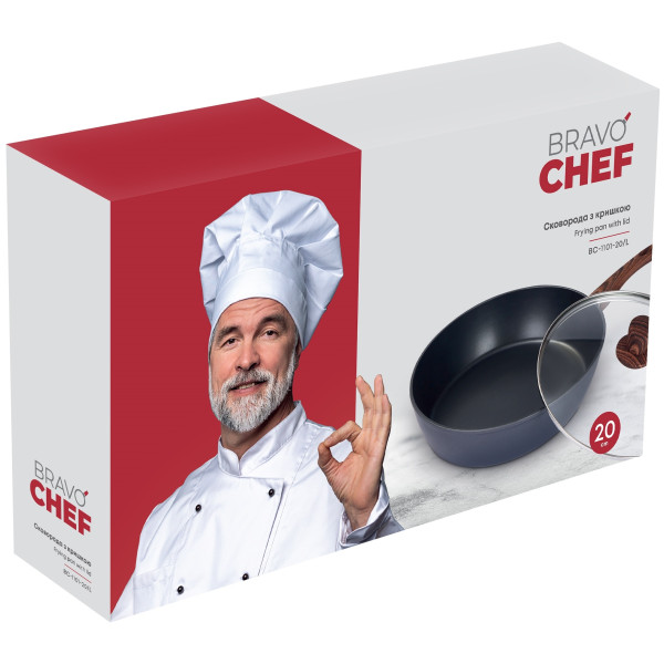 Фото - Сковорода универсальная BRAVO CHEF 20 см (BC-1101-20/L)
