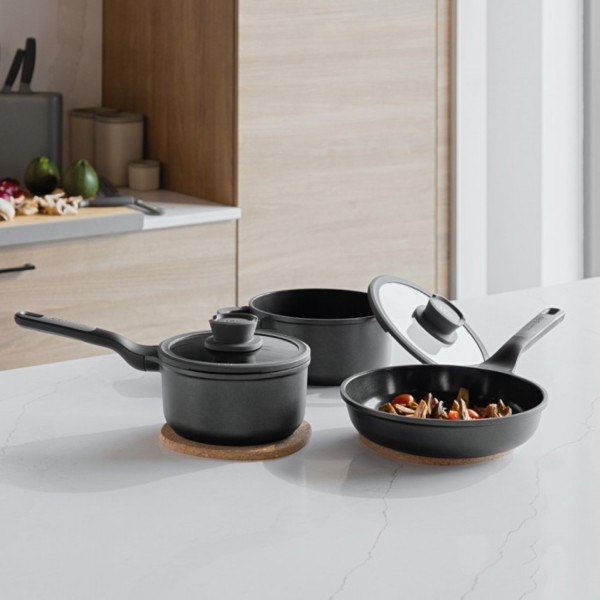 Фото - Набор посуды Berghoff 3950600 LEO STONE+ 5 пр.