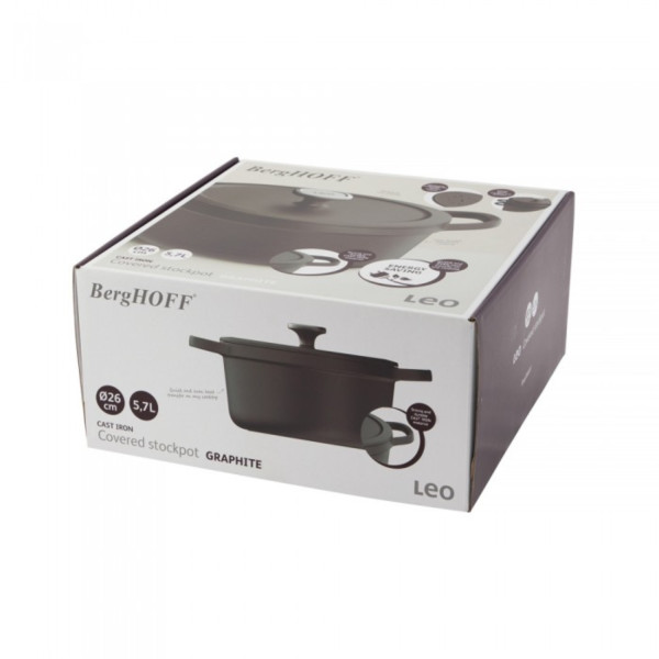 Фото - Кастрюля Berghoff 3950466 LEO GRAPHITE 5.7 л