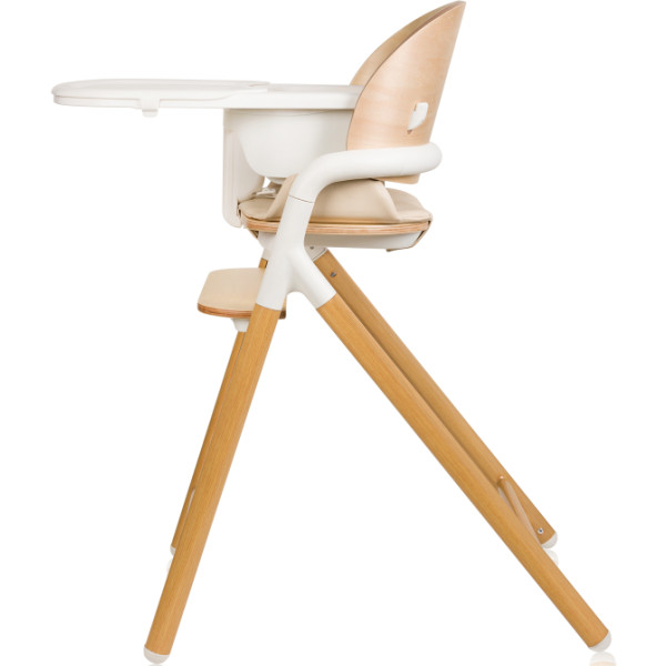 Фото - Стульчик для кормления классический Lionelo CELIA WHITE NATURAL WOOD