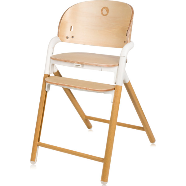 Фото - Стульчик для кормления классический Lionelo CELIA WHITE NATURAL WOOD