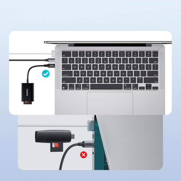 Фото - Кардридер UGREEN CM265 USB-C 3.1 Card Reader for TF/SD Black (35622)