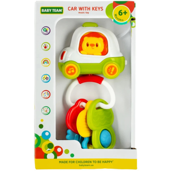 Фото - Интерактивная игрушка пластиковая Baby Team Машинка с ключиками (8657)