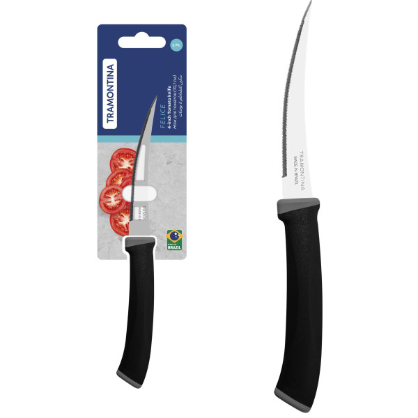 Фото - Нож для томатов Tramontina FELICE black 10,1 см (23495/104)