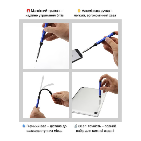 Фото - Отвертка King'sDun 63 в 1 (KS-8063 blue)