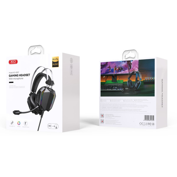 Фото - Гарнитура проводная игровая XO GE-07 Static Gaming Black
