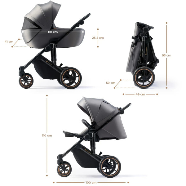 Фото - Коляска универсальная 2 в 1 Kinderkraft Prime 2 Shadow Grey (KSPRIM02GRY2000)