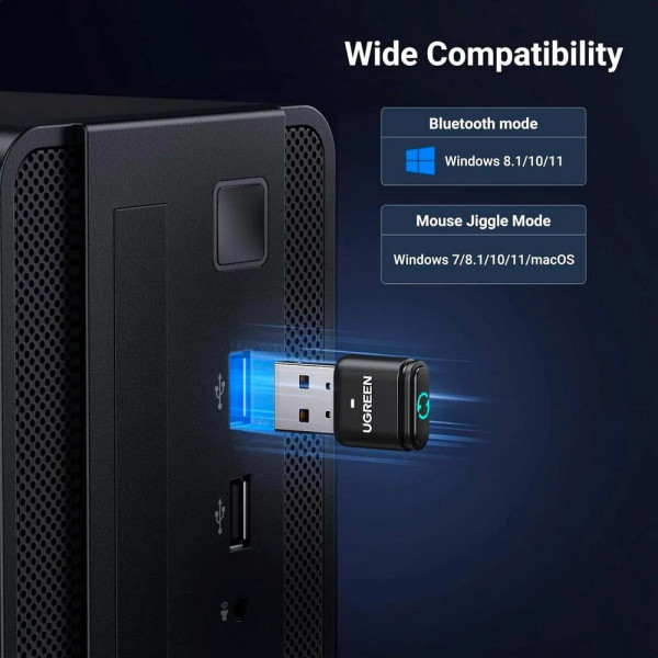 Фото - Адаптер сети Bluetooth USB UGREEN BT301 Bluetooth 5.3 Black (35994)