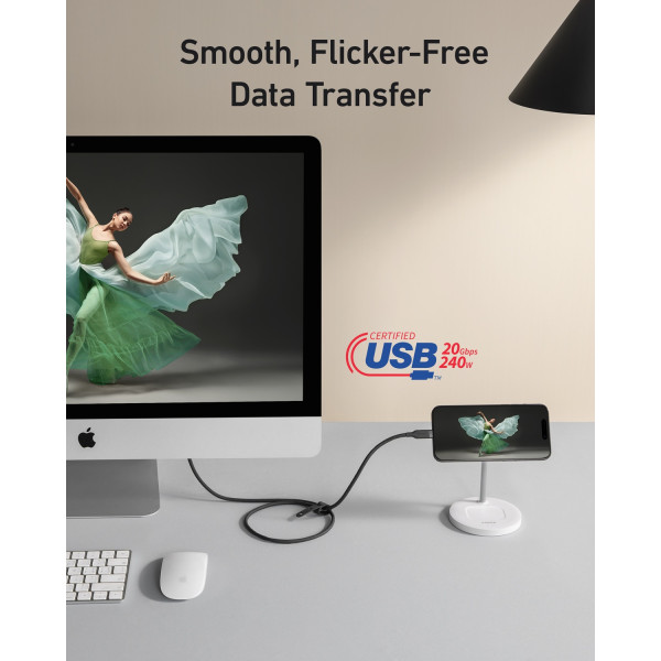 Фото - Кабель синхронизации данных Anker USB-C to USB-C - 0.9m 240W 20 Gbps 4K Video Tranfer Bio-Nylon Black (A80N1H11)
