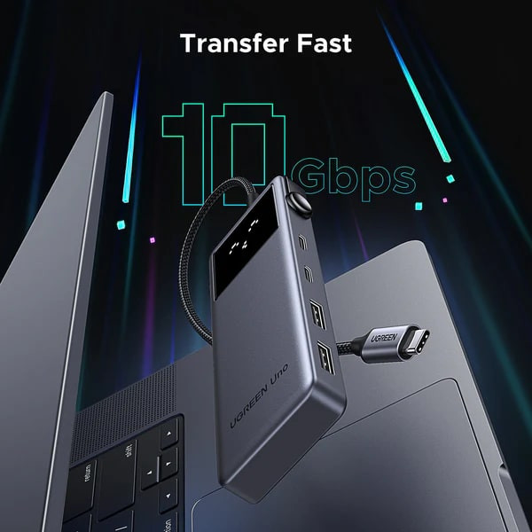 Фото - Хаб USB UGREEN CM888 USB-C to HDMI+2xUSB 3.2+2xUSB-C 3.2+PD Power Converter Gray (35998)
