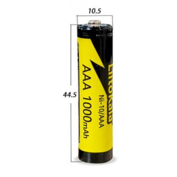 Фото - Аккумулятор тип AAA LiitoKala 1000mAh 1.2V NI-MH (Ni-10/AAA-5B)