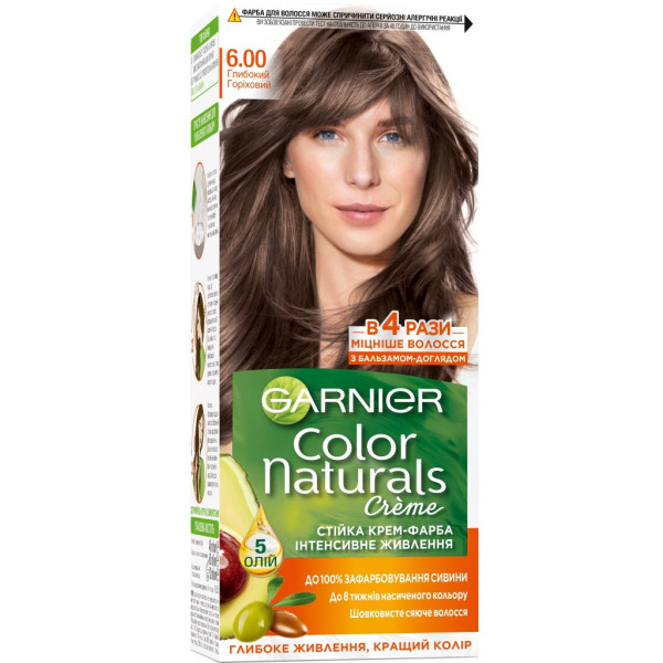 Фото - Краска для волос Garnier Color Naturals 6.00 Глубокий ореховый 110 мл (3600542021791)