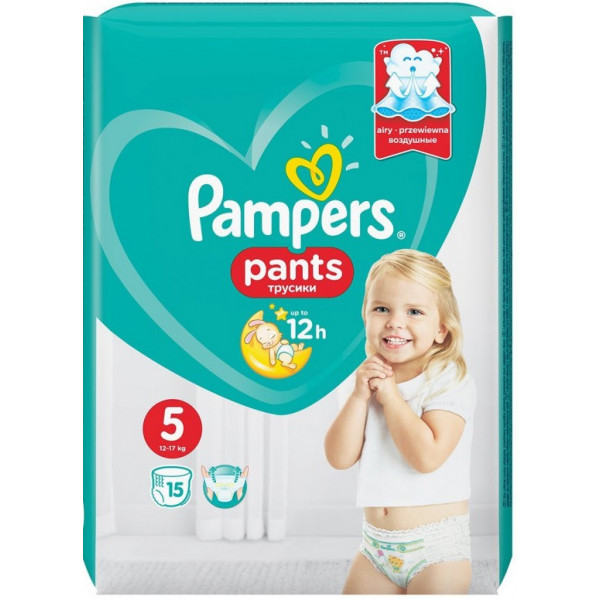 Фото - Одноразовые подгузники-трусики Pampers Pants Размер 5 Junior (12-17 кг), 15 шт. (81666192)