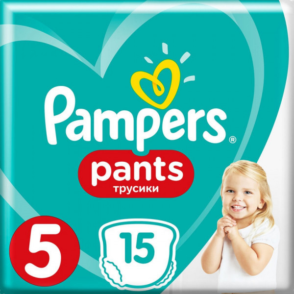 Фото - Одноразовые подгузники-трусики Pampers Pants Размер 5 Junior (12-17 кг), 15 шт. (81666192)
