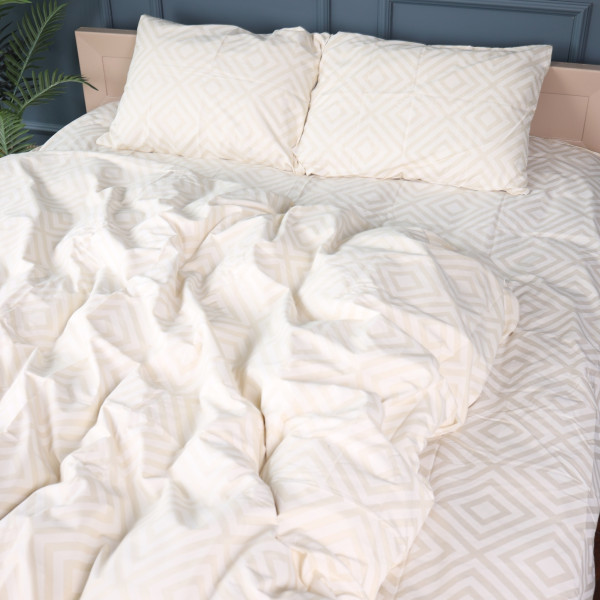 Фото - Комплект постельного белья MirSon Бязь 17-0623 Geometry Creamy 175х210 (2200008198282) Фото - Комплект постельного белья MirSon Бязь 17-0623 Geometry Creamy 175х210 (2200008198282)