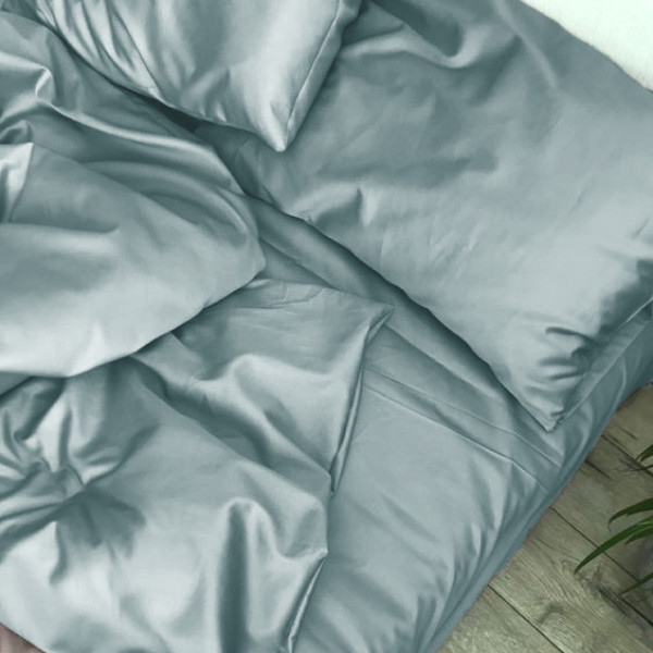 Фото - Комплект постельного белья MirSon Satin Light Pro 10-015 Sea wave 220х240 см (2200010176261)