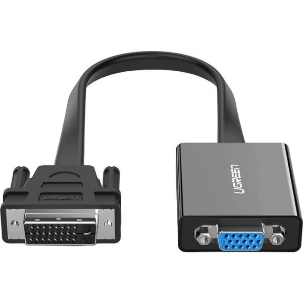 Фото - Переходник UGREEN MM108 DVI(24+1) Male to VGA Female Active Converter Black (40259)