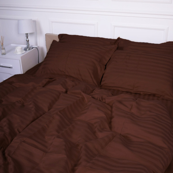 Фото - Комплект постельного белья MirSon Сатин-страйп Lorenzo 143х210 см (2200000019158)