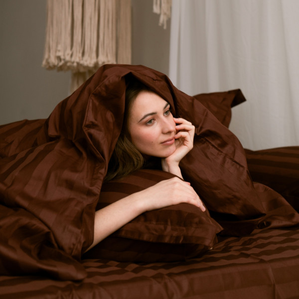 Фото - Комплект постельного белья MirSon Сатин-страйп Lorenzo 143х210 см (2200000019158)