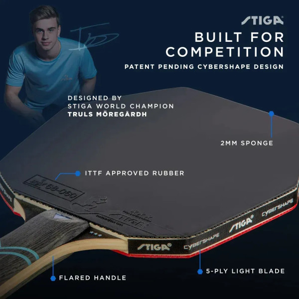 Фото - Ракетка для настольного тенниса Stiga Cybershape Future 3 Star FL (1213-0304-35)