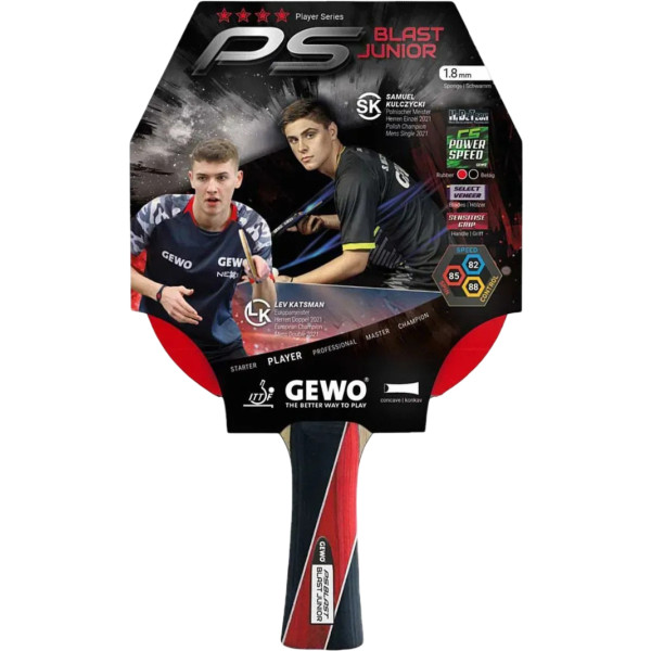 Фото - Ракетка для настольного тенниса Gewo PS Blast Junior FL (1074300001) Фото - Ракетка для настольного тенниса Gewo PS Blast Junior FL (1074300001)