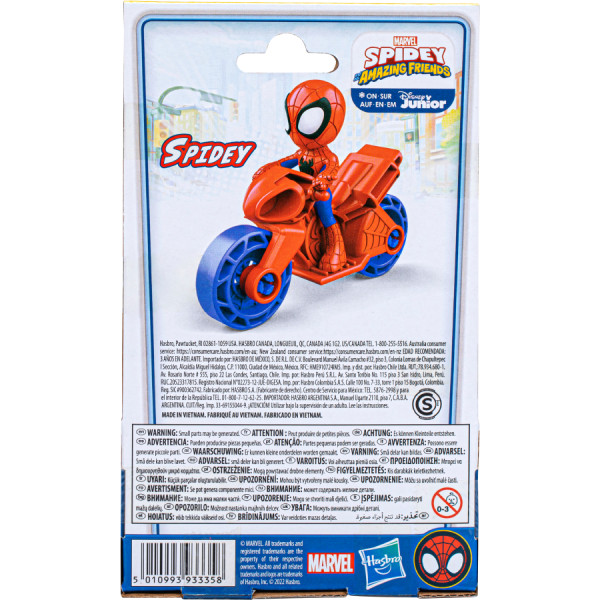 Фото - Коллекционная фигурка набор Hasbro Спайди и его удивительные друзья на байке SAF 2.5 INCH SPIDEY AND VEHICLE (F3714_F4001)