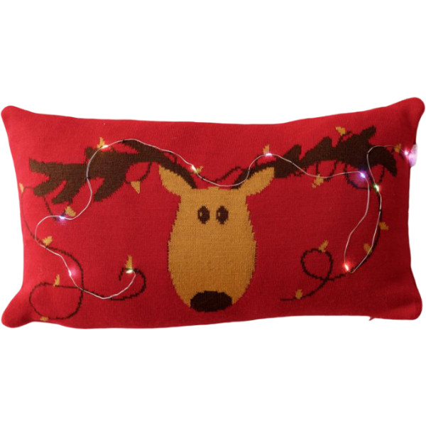 Фото - Подушка декоративная Прованс Олень с фонариками 30х45 см (042335) Фото - Подушка декоративная Прованс Олень с фонариками 30х45 см (042335)