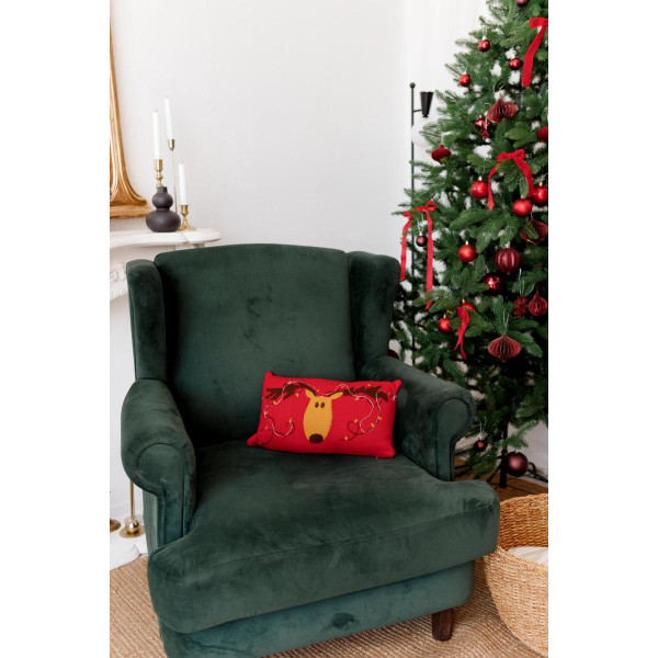 Фото - Подушка декоративная Прованс Олень с фонариками 30х45 см (042335)