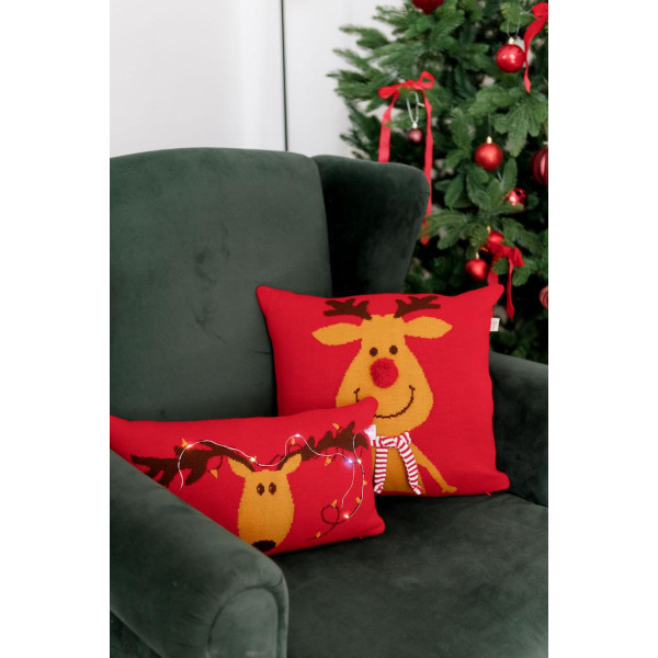 Фото - Подушка декоративная Прованс Олень с фонариками 30х45 см (042335)